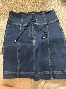 Free People Pencil Denim Skirt Mini