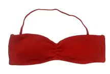 J Crew Coral Scrunchie Sweetheart Bikini Top - Size 2X NWT