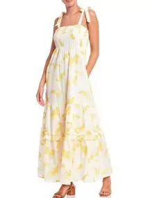 A LOVES A Tie Shoulder Floral Maxi Dress