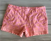 Vineyard Vines Fish Shorts Pink Size 8 EUC