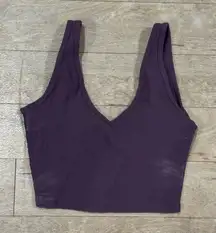 Buffbunny Ribbed Seamless Crop Top Tank Size Small Purple
