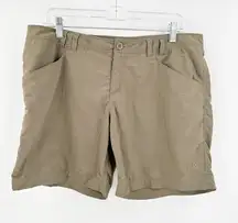 The North Face Green Pocket Zip Fly Outdoor Hiking Shorts Women's Size 14