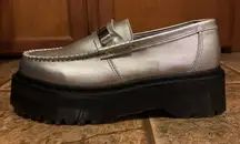 NWT Dr. Martens Penton II Quad Metallic Leather Platform Loafers sz 7M/8W