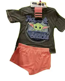 Pajamas Set XS Shirt Shorts Socks 3 piece new Star war women/ teens lightweight