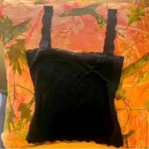 black lace trim camisole y2k vintage coquette tank top full length 