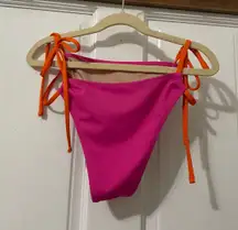 Shade and Shore pink and orange bikini bottom size medium 