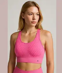 Danskin Sports Bra - S - Pink Honeycomb