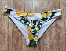 Vibrant Yellow and Green Lemon Print Bikini