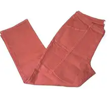 PISTOLA Patch Pocket Button Fly Utility Pants Cropped Red Rock Terracotta NWT 33