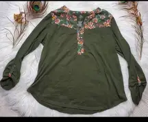 St. John's Bay Long Sleeve Floral Top