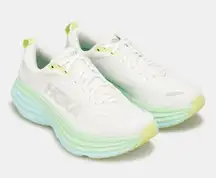 Hoka One One Bondi 8 - Blanc De Blanc - Sunlit Ocean Blue Green Women's Size 7