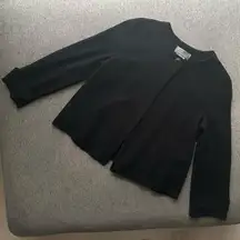 Anthropologie Black Cropped Swing Shrug Jacket Small