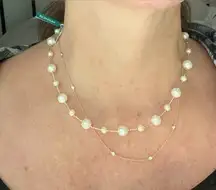 NEW NWT Effy 14K Yellow Gold Pearl Necklace