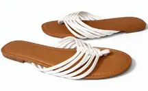 Torrid New White Strappy Flat Sandals Women’s Size 8WW Wide Width