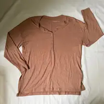 Abercrombie soft and cozy Henley quarter snap up longsleeve size women’s large