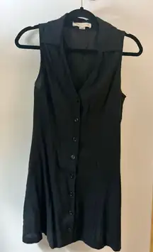 Black button down dress