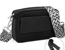 Black Fanny Pack Women Crossbody Purse Matte Faux Leather Sling Bag D1