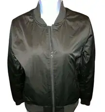 Women’s  Army Green Quilted Bomber Jacket Size Small