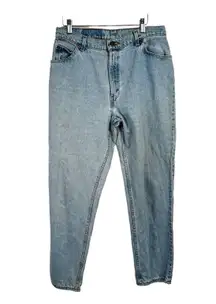 Levis 950 Relaxed Fit Tapered Leg Light Wash Orange Tab Vintage Jeans Womens 14