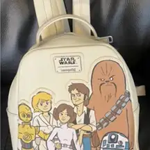 Loungefly Disney Parks Star Wars Trilogy Character Cartoons Mini Backpack NEW