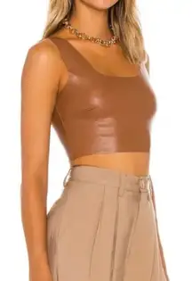 Commando Faux Leather Crop Top Size Small