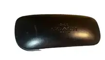 Coach Black Faux Leather Clamshell Sunglass Case SEE PHOTOS AND READ DESCRIPTION