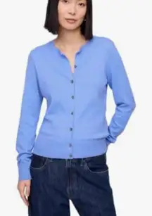 GAP Button down Crewneck Cardigan inShirting blue XL