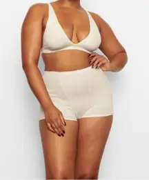 Skims lace Pointelle high rise Boxer shorts in bone ivory NEW 4X