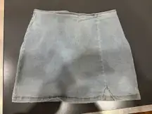 Light Blue Denim Mini Skirt
