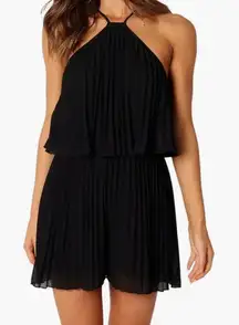 PETAL & PUP NWT high neck sleeveless Magnolia Pleated Shorts Romper US L 12 14