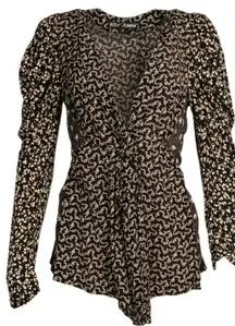 Betsey Johnson y2k Vintage 90s Rare Floral and Bow Black and Cream Patterned Set