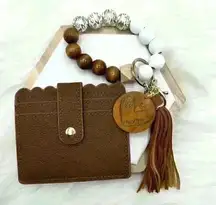 Wristlet Card Wallet Bracelet With Mama keychain