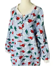 VINTAGE JENNIFER MOORE Christmas Polar Bears Flannel Nightgown