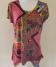 Carolyn Taylor paisley blouse size medium