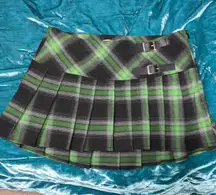 Green Plaid Skirt