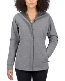 Kirkland Signature Fur Lined Soft-Shell Jacket Grey Heather, Kirkland Size XS New with Tag