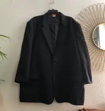 Haband Lion’s Den Black Blazer Sport Coat Jacket Blazer Suit Two 2 Button Measurement in pics