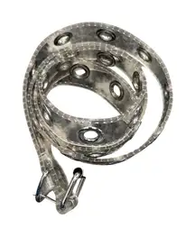 Y2k‎ Clear Grommet Belt Silver Buckle Adjustable Transparent Punk Fashion