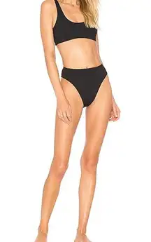 ELLEJAY Carolyn Black High Waisted Swim Bottom L