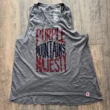 The North Face Womens XL Tank Top Purple Mountains‎ Majesty Gray Sleeveless