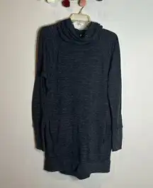 🌺 Athleta charcoal marled cowl neck sweatshirt dress