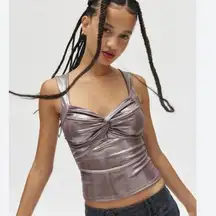 Urban Outfitters Silence + Noise Suri Twist-Front
Tank Top in Bronze siz…