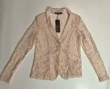Allegra K Lace Blazer - Light Pink