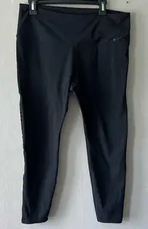 Nike Black Cut Out 7/8 Leggings Size XXL