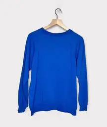 Vintage 1983  Activewear Solid Blue Crewneck