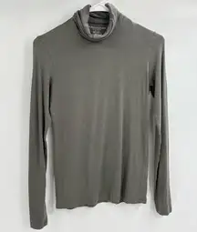 Majestic Filatures Shirt Deluxe Tee Turtle Neck Superwashed Gray Casual small