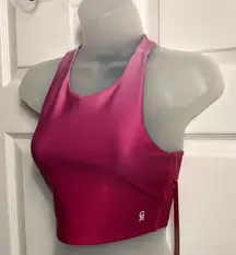 GOOD AMERICAN GA Sports Bra Ombré Pink Racerback size  1  Small Cropped Barbie