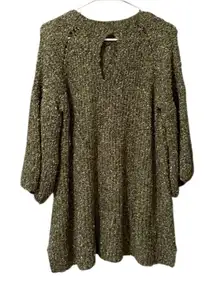 Easel Los Angeles Women Sweater Size Medium Pullover Tunic Knit Keyhole Chunky