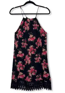 Dress/Coverup-Black/floral-NWT-Sz Med.