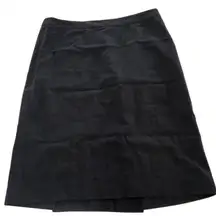 Theory Skirt Womens 8 Black Wool Blend Office‎ Career Pencil Knee Length Classic